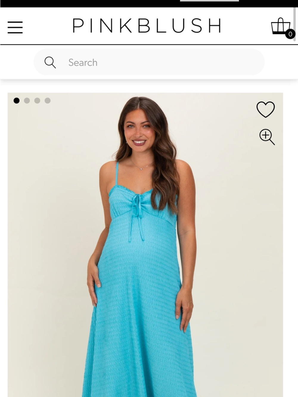 Pinkblush Aqua Tie-Front Maternity knit Dress